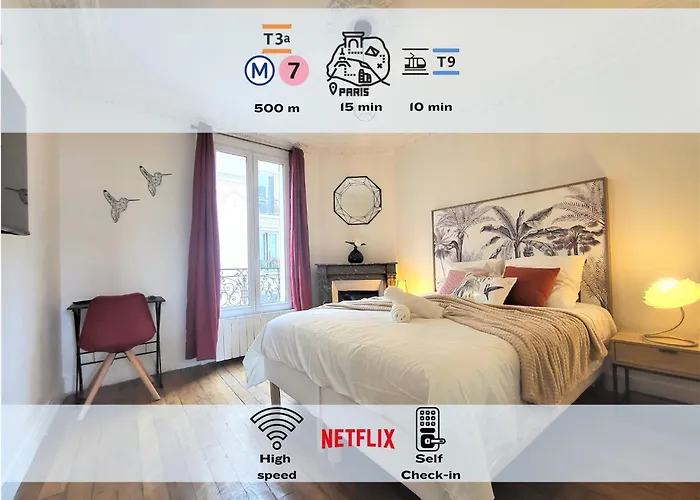 L\'Oasis - Charmant Appartement Metro Porte D\'Italie